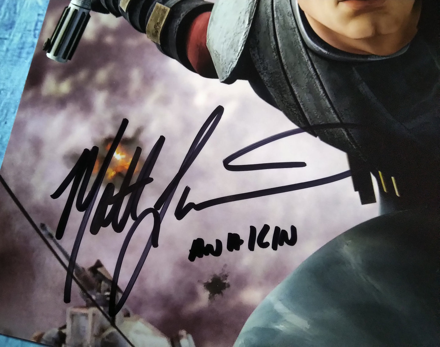 Matt Lanter Hand Signed Autograph 8x10 Photo COA Star Wars The Clone Wars