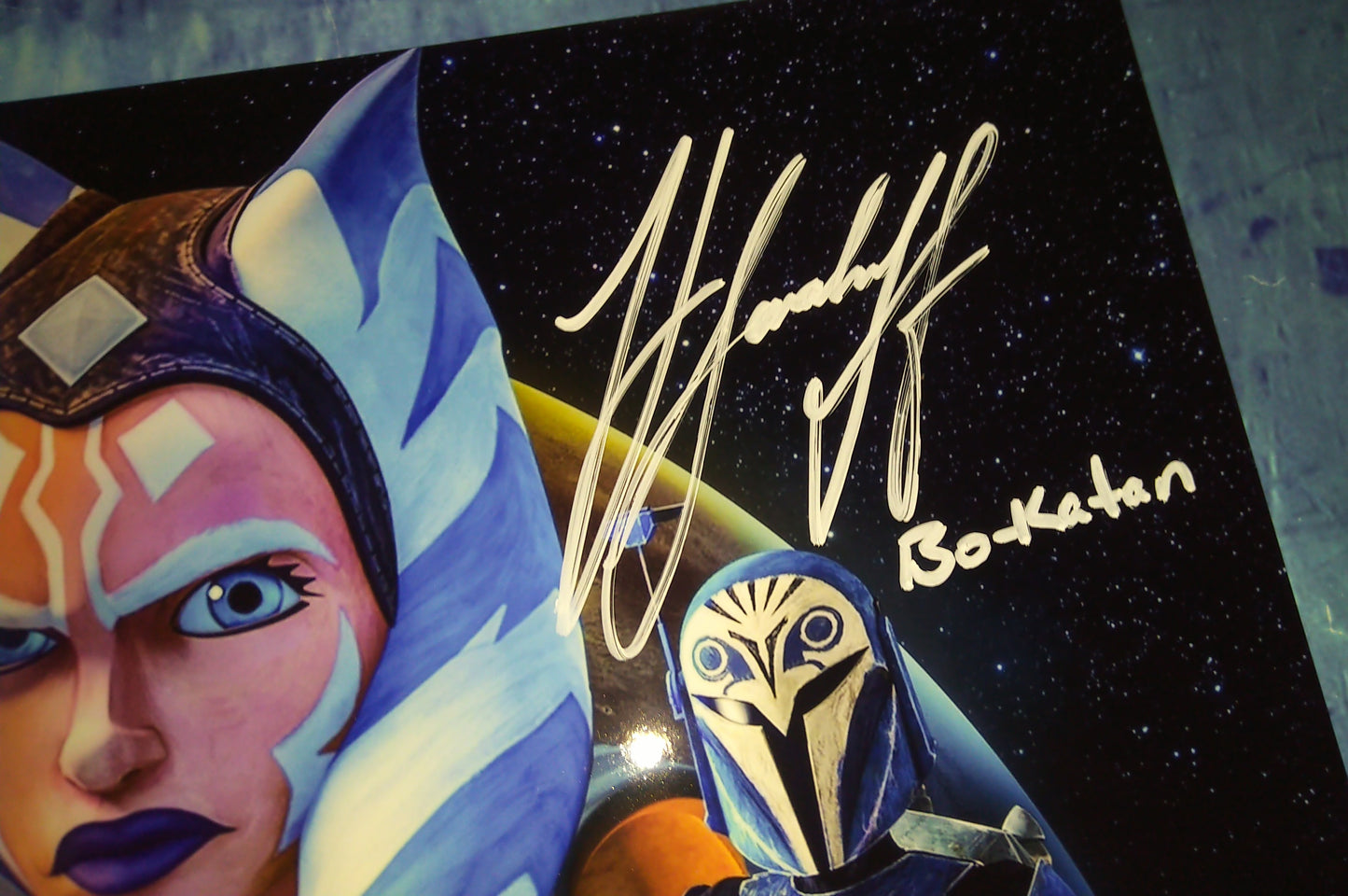 Star Wars Clone Wars Cast Hand Signed Autograph 11x14 Photo COA Katee Sackhoff, Ashley Eckstein, Matt Lanter & James Arnold Taylor