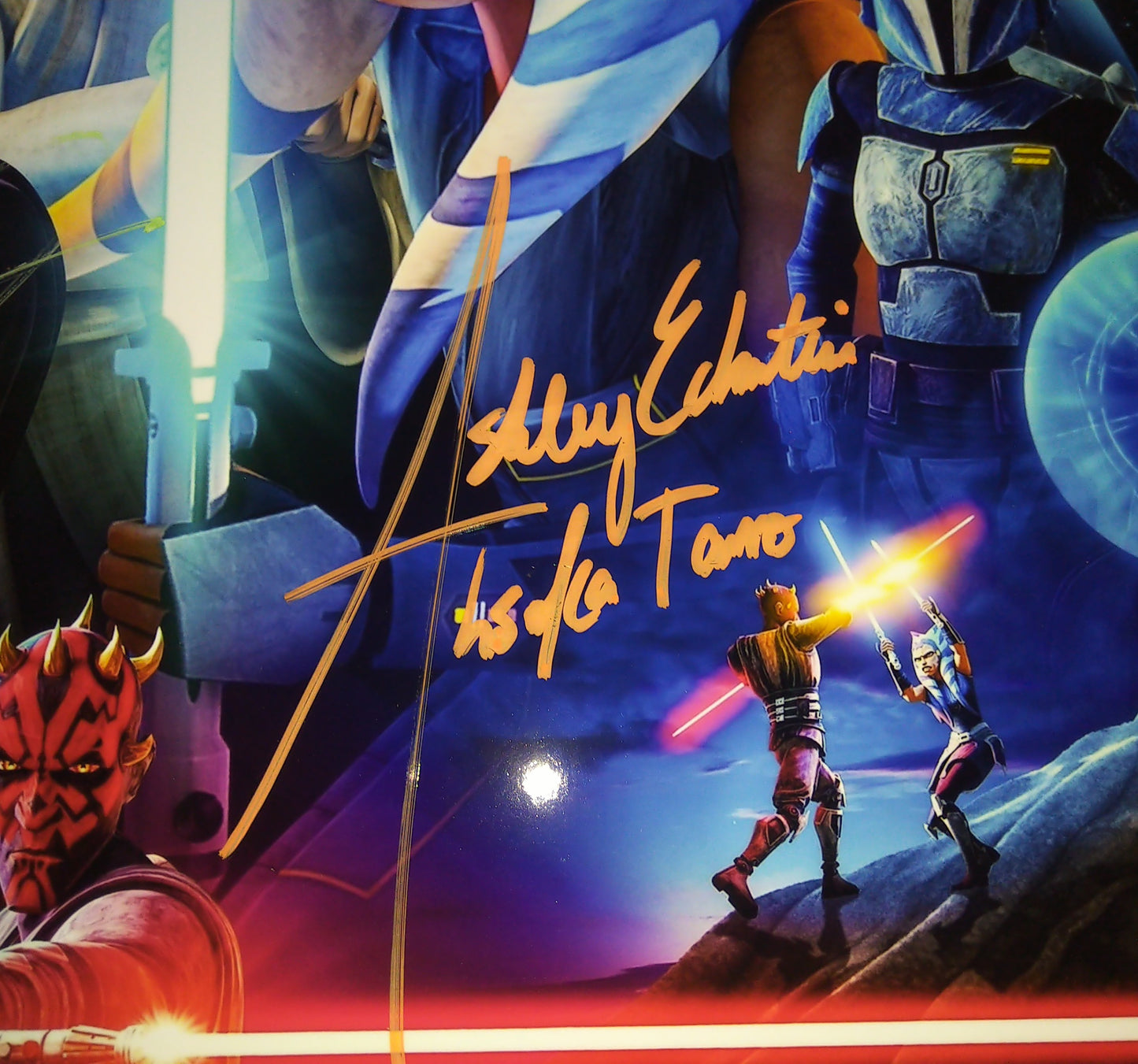 Star Wars Clone Wars Cast Hand Signed Autograph 11x14 Photo COA Katee Sackhoff, Ashley Eckstein, Matt Lanter & James Arnold Taylor