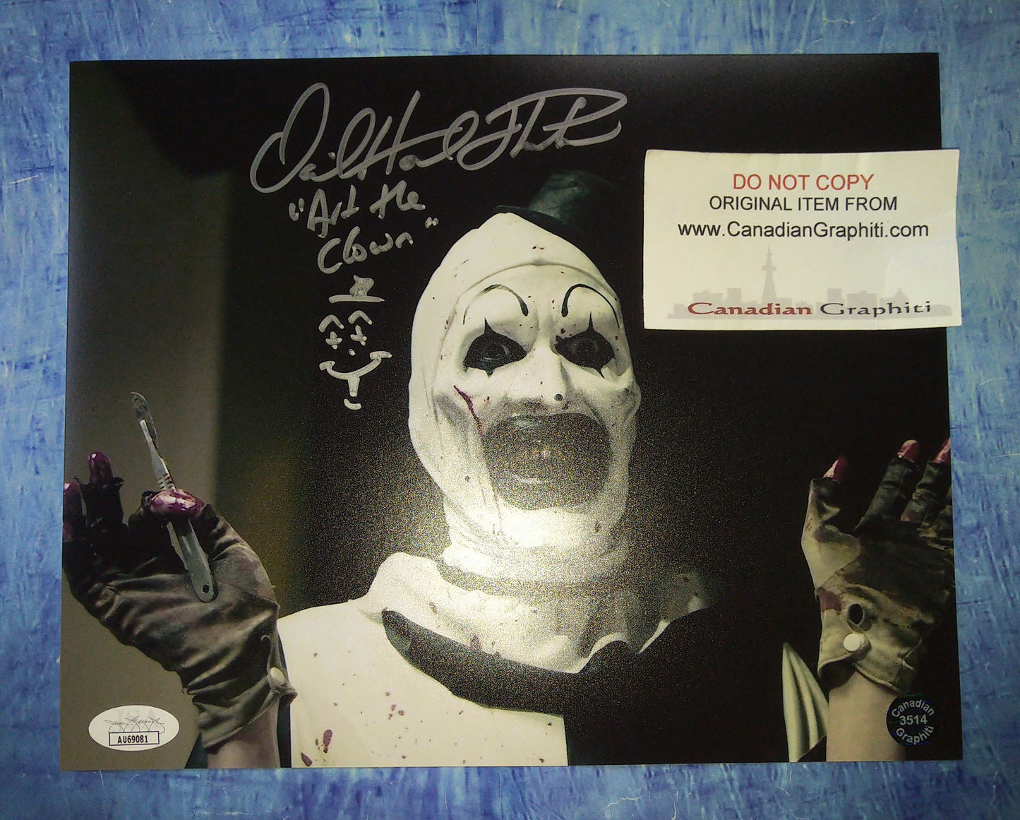 David Howard Thornton Hand Signed Autograph 8x10 Photo COA + JSA Terrifier