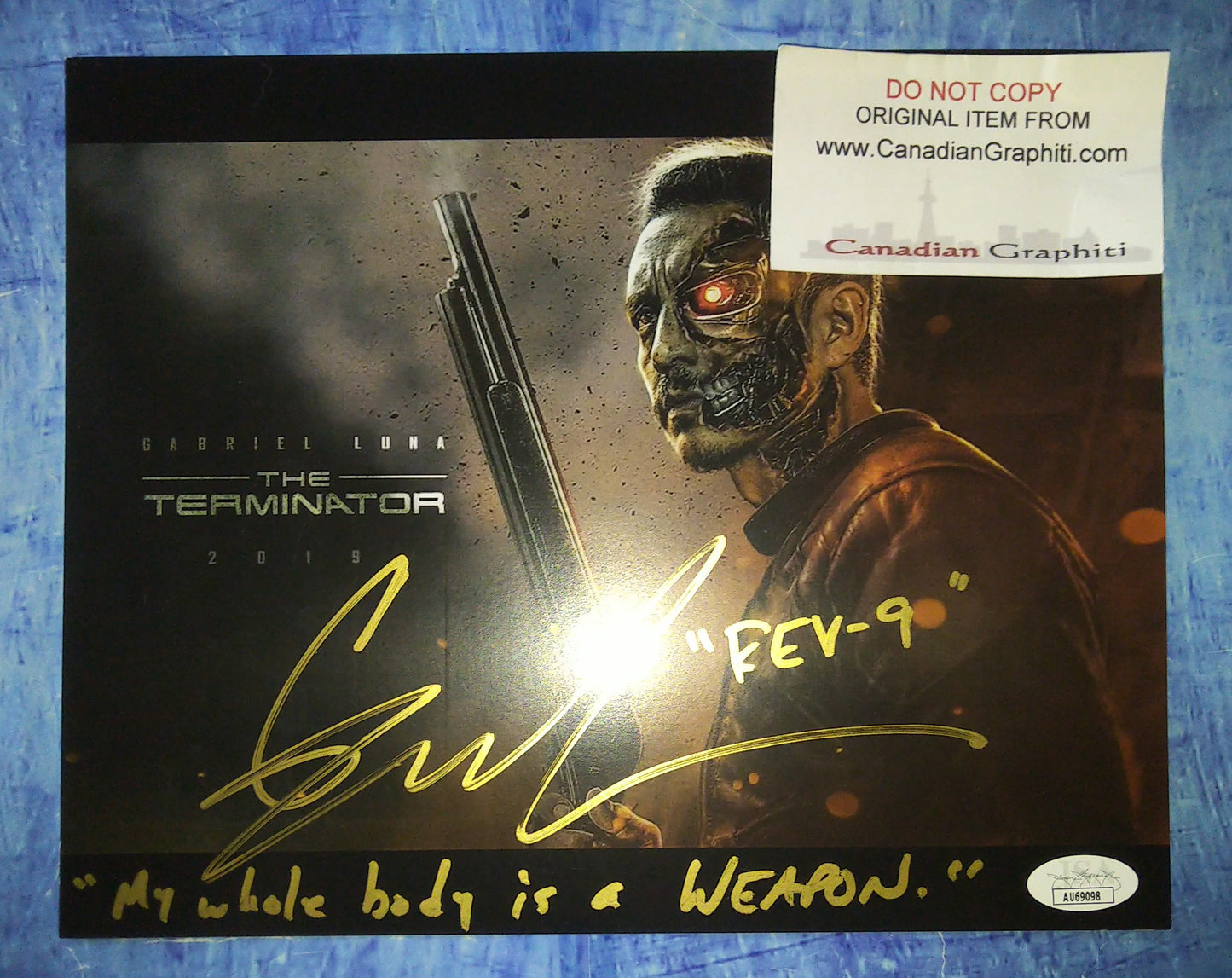 Gabriel Luna Hand Signed Autograph 8x10 Photo COA + JSA The Terminator