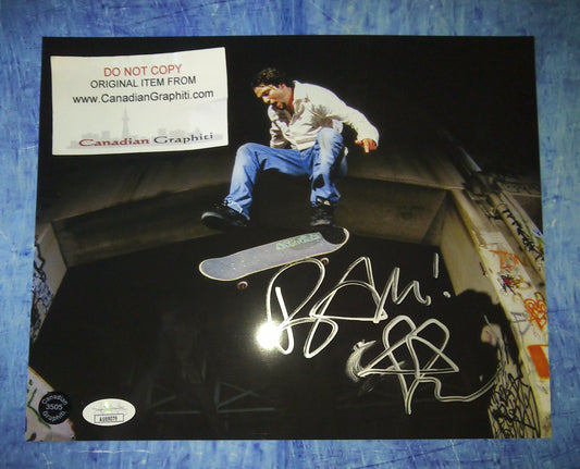 Bam Margera Hand Signed Autograph 8x10 Photo COA + JSA Jackass