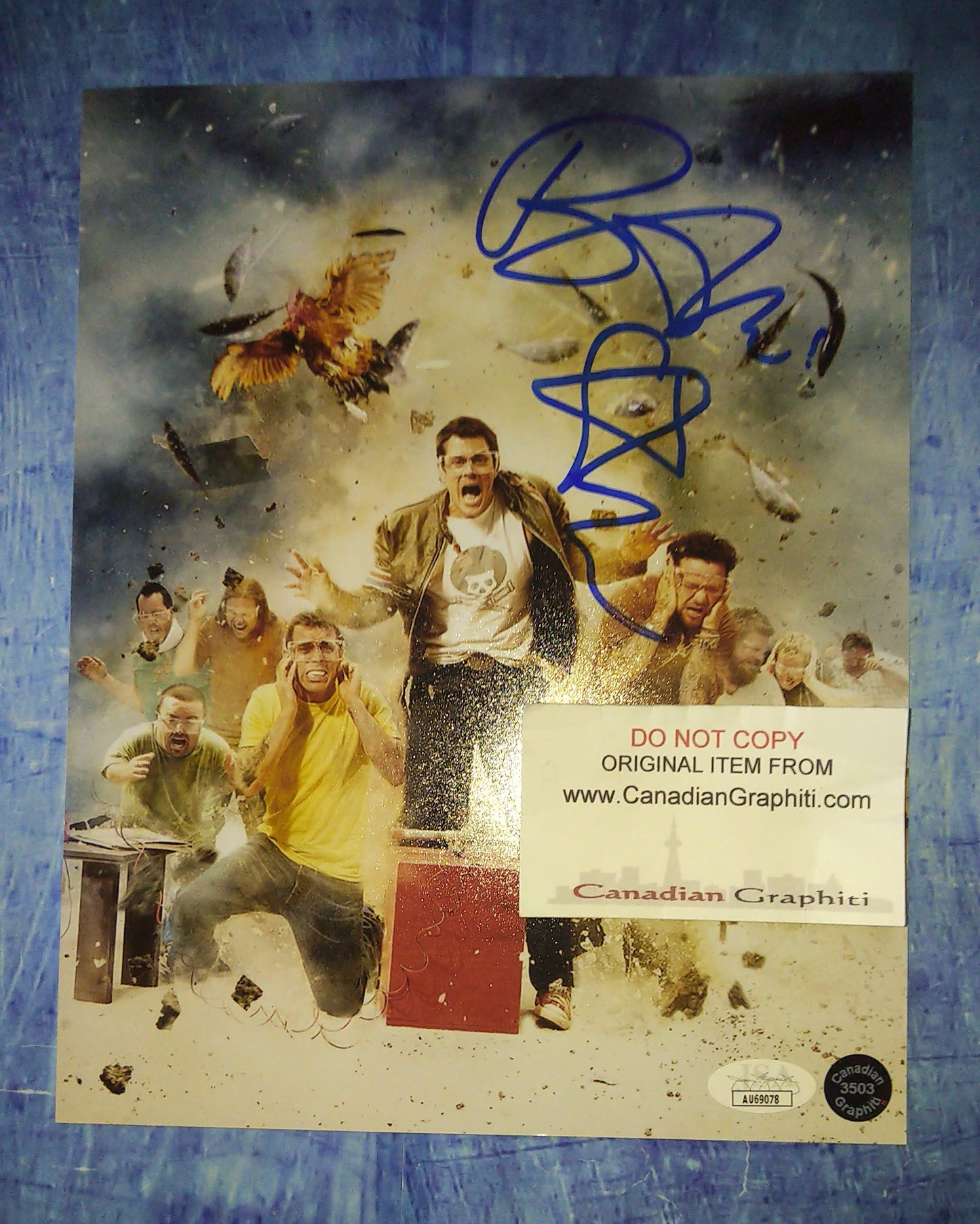 Bam Margera Hand Signed Autograph 8x10 Photo COA + JSA Jackass