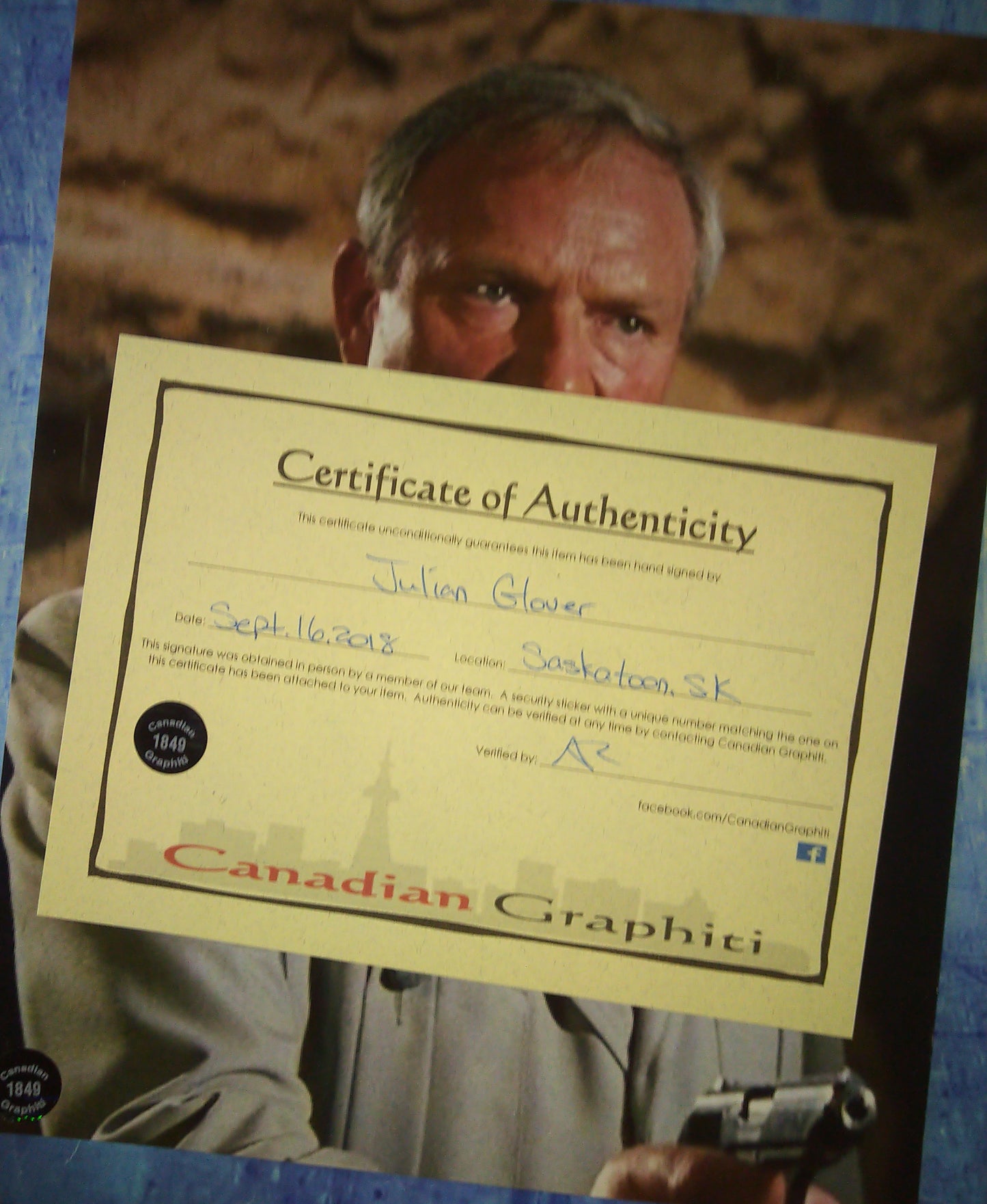 Julian Glover Hand Signed Autograph 8x10 Photo COA Indiana Jones