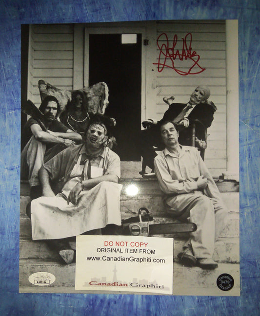 John Dugan Hand Signed Autograph 8x10 Photo COA + JSA Texas Chainsaw Massacre