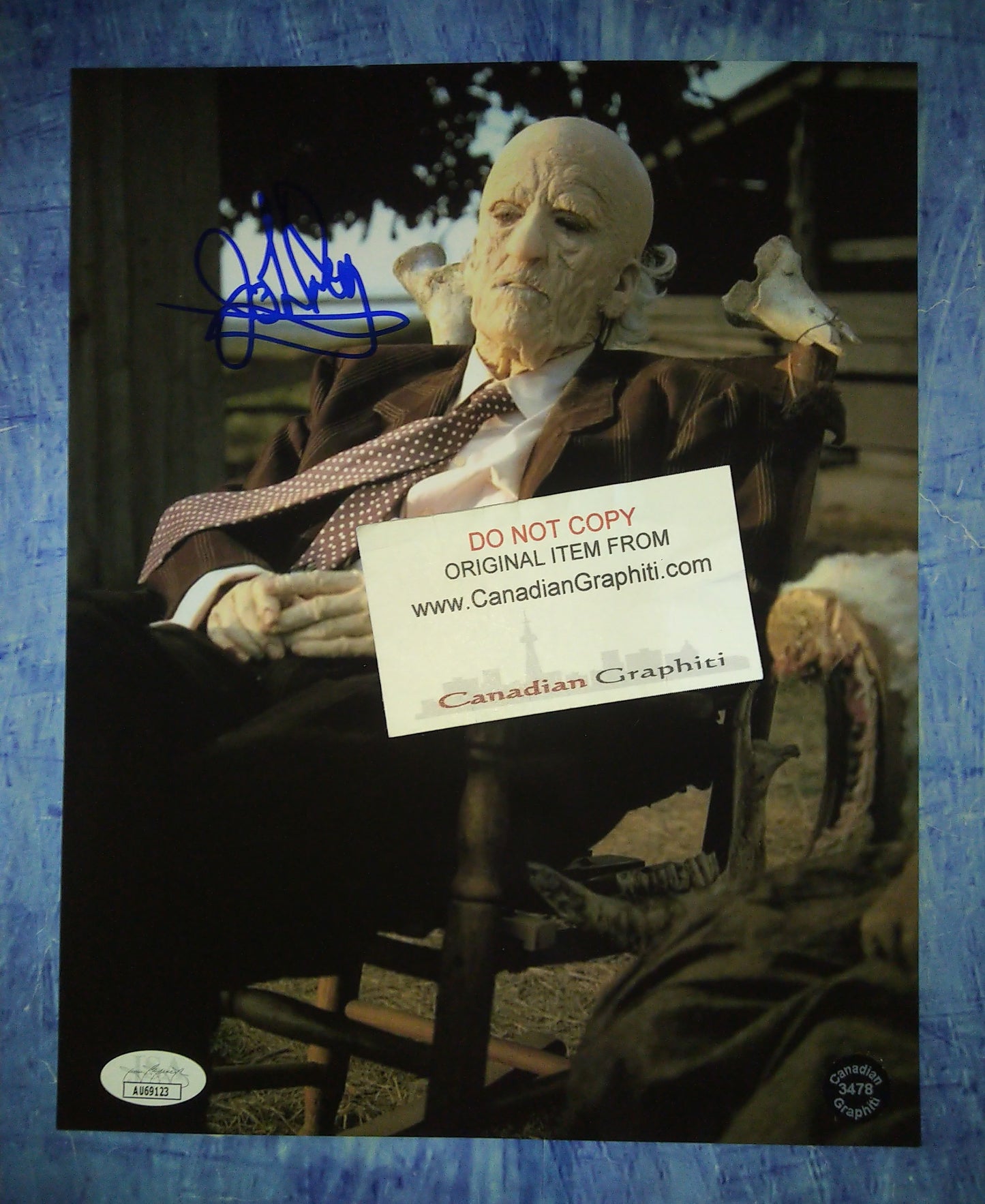 John Dugan Hand Signed Autograph 8x10 Photo COA + JSA Texas Chainsaw Massacre