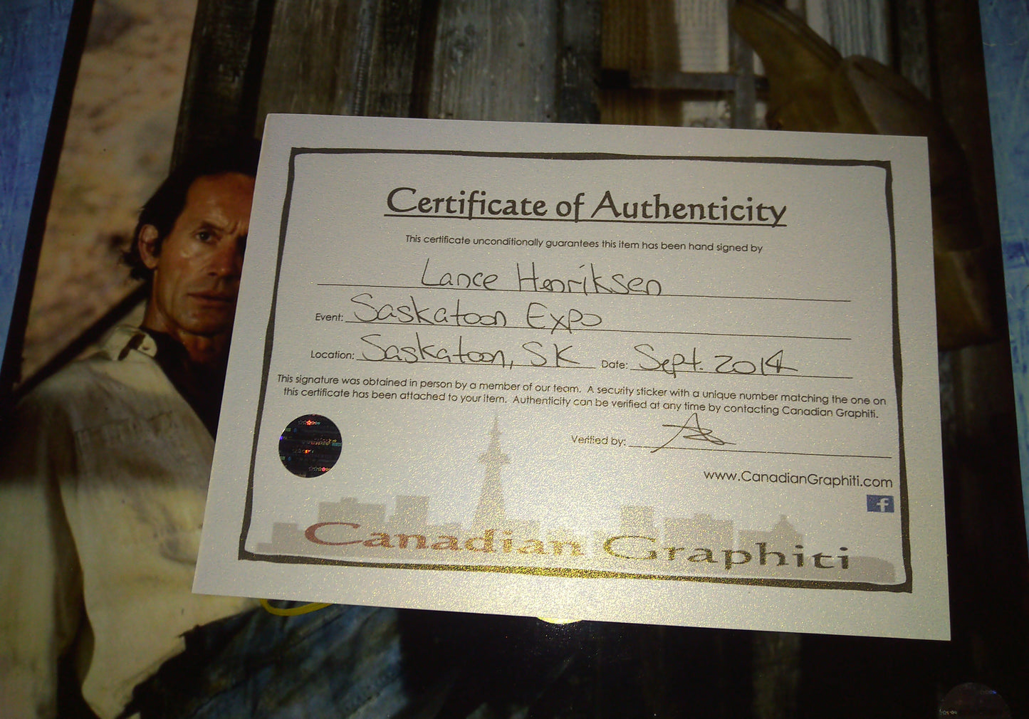 Lance Henriksen Hand Signed Autograph 8x10 Photo COA Pumpkinhead