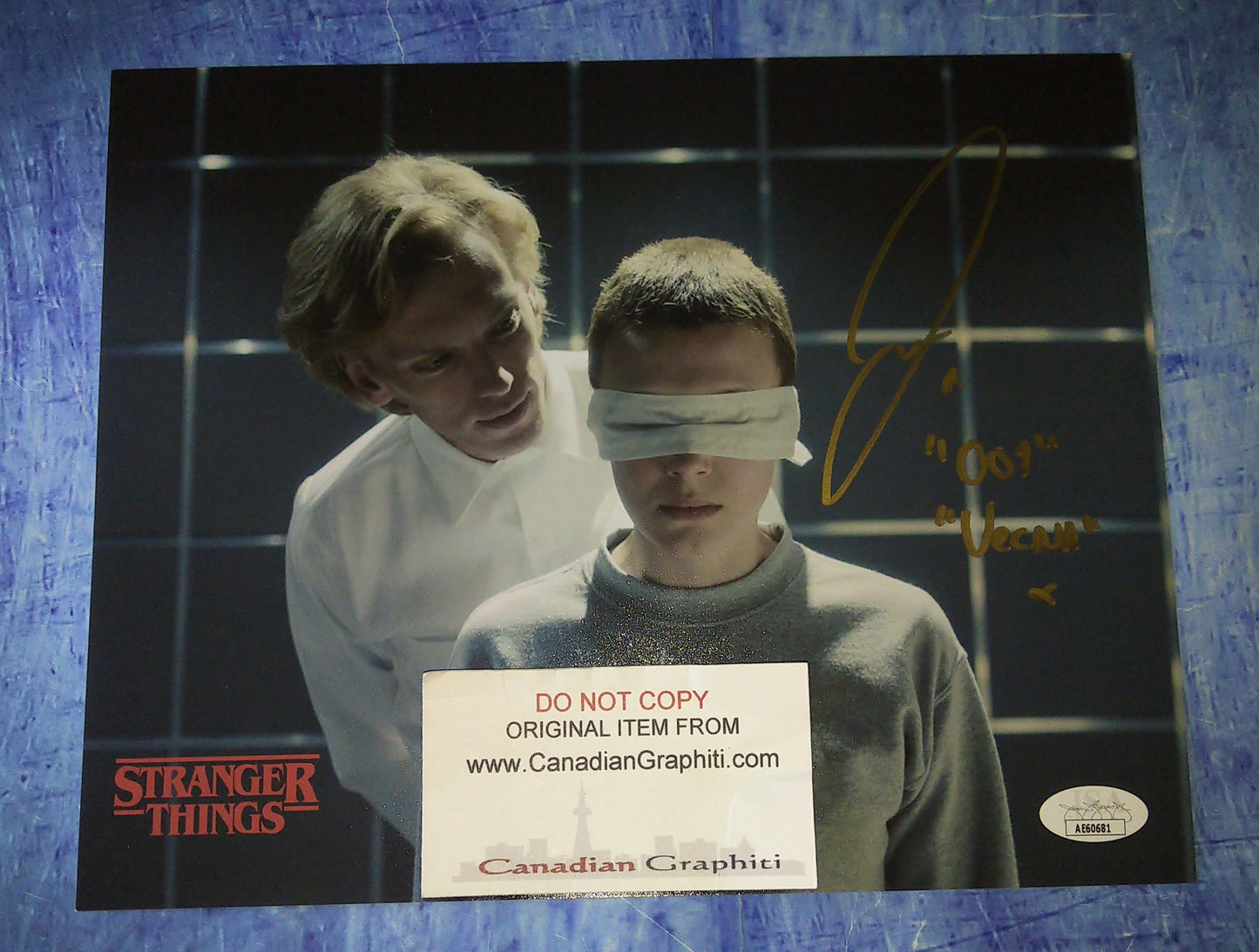 Jamie Campbell Bower Hand Signed Autograph 8x10 Photo COA + JSA Stranger Things