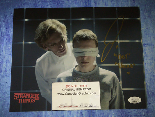 Jamie Campbell Bower Hand Signed Autograph 8x10 Photo COA + JSA Stranger Things