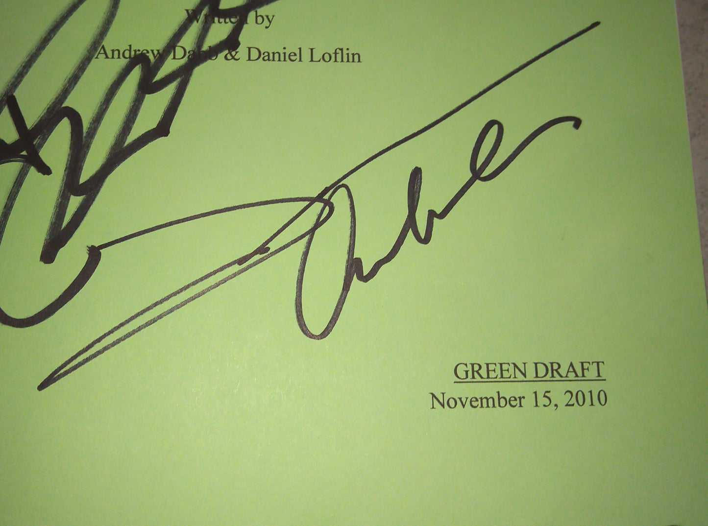 Mitch Pileggi, Jensen Ackles & Jared Padalecki Hand Signed Autograph Supernatural Script COA Unforgiven