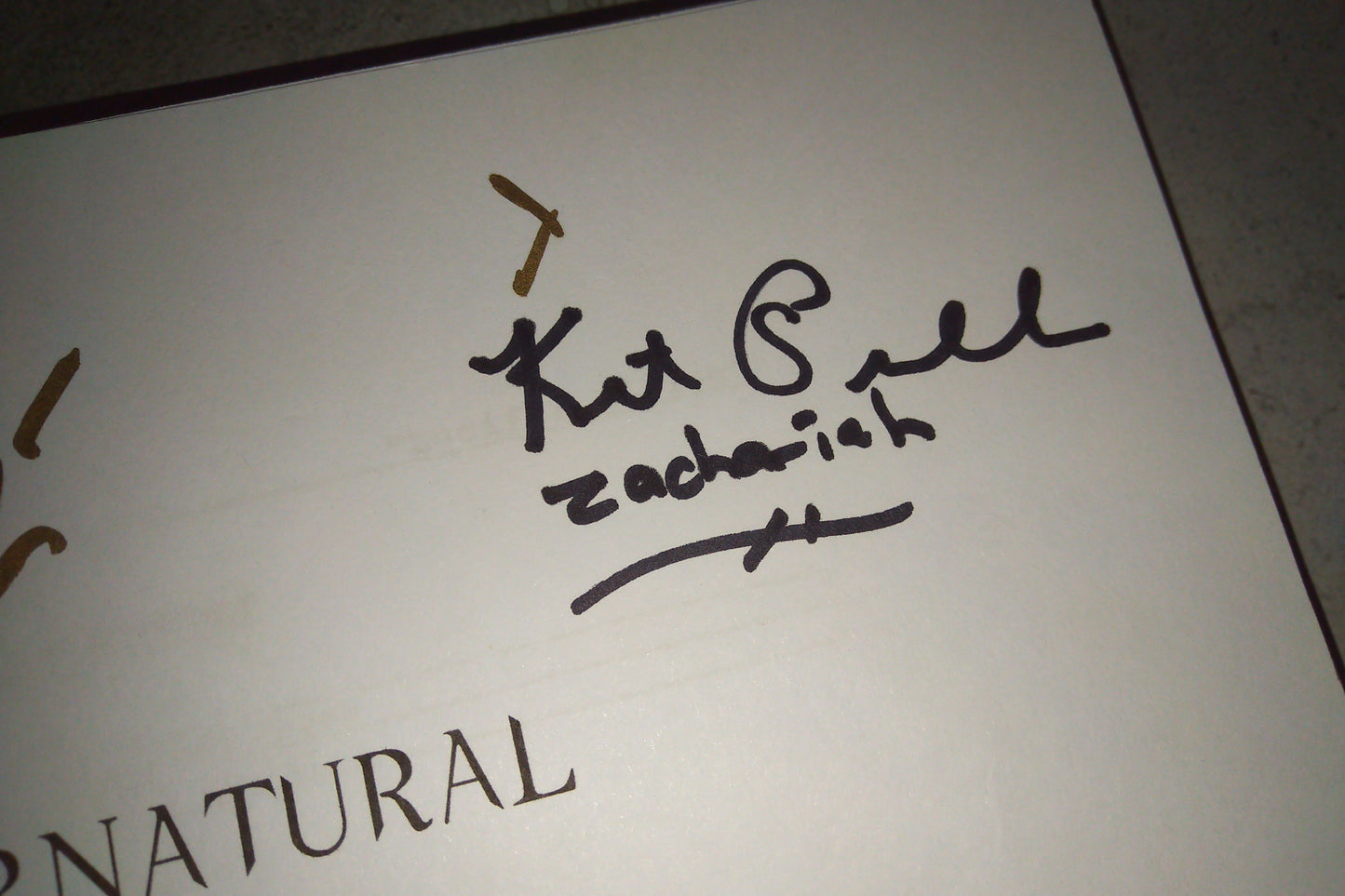 Supernatural 7x Cast Hand Signed Autograph Director's Script COA Lucifer Rising