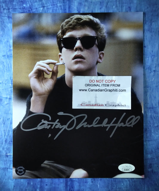 Anthony Michael Hall Hand Signed Autograph 8x10 Photo COA + JSA The Breakfast Club