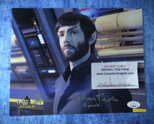 Ethan Peck Hand Signed Autograph 8x10 Photo COA + JSA Star Trek Spock