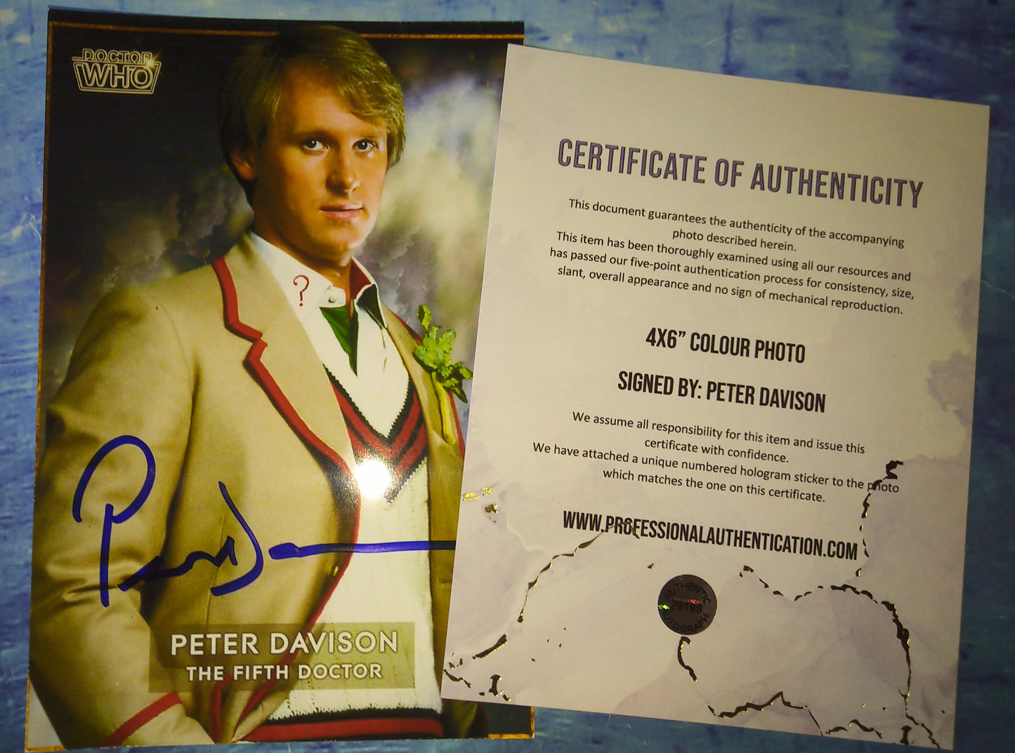 Peter Davison Hand Signed Autograph Photo COA Doctor Who