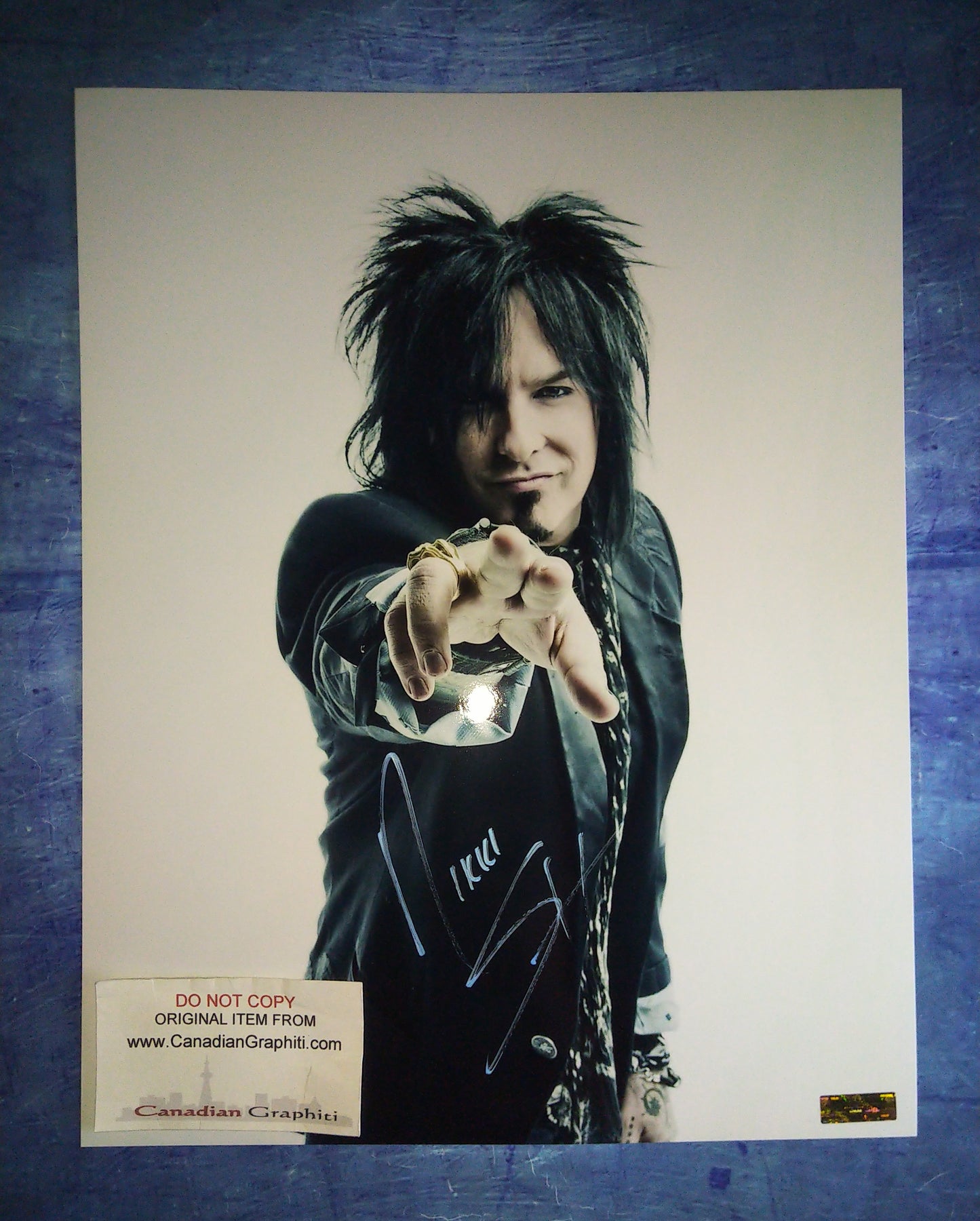 Nikki Sixx Hand Signed Autograph 11x14 Photo COA Motley Crue