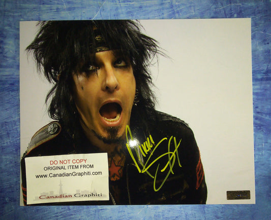 Nikki Sixx Hand Signed Autograph 8x10 Photo COA Motley Crue