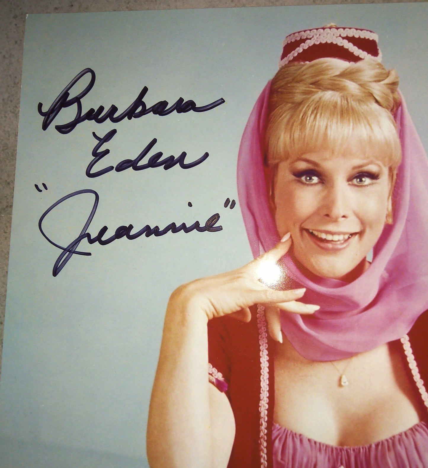 Barbara Eden Hand Signed Autograph 8x10 Photo COA I Dream Of Jeannie