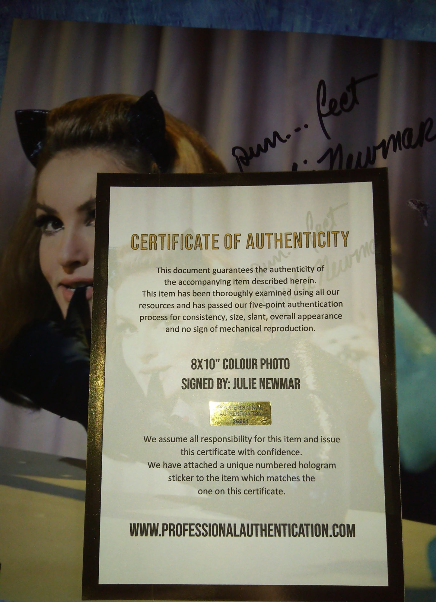 Julie Newmar Hand Signed Autograph 8x10 Photo COA Catwoman