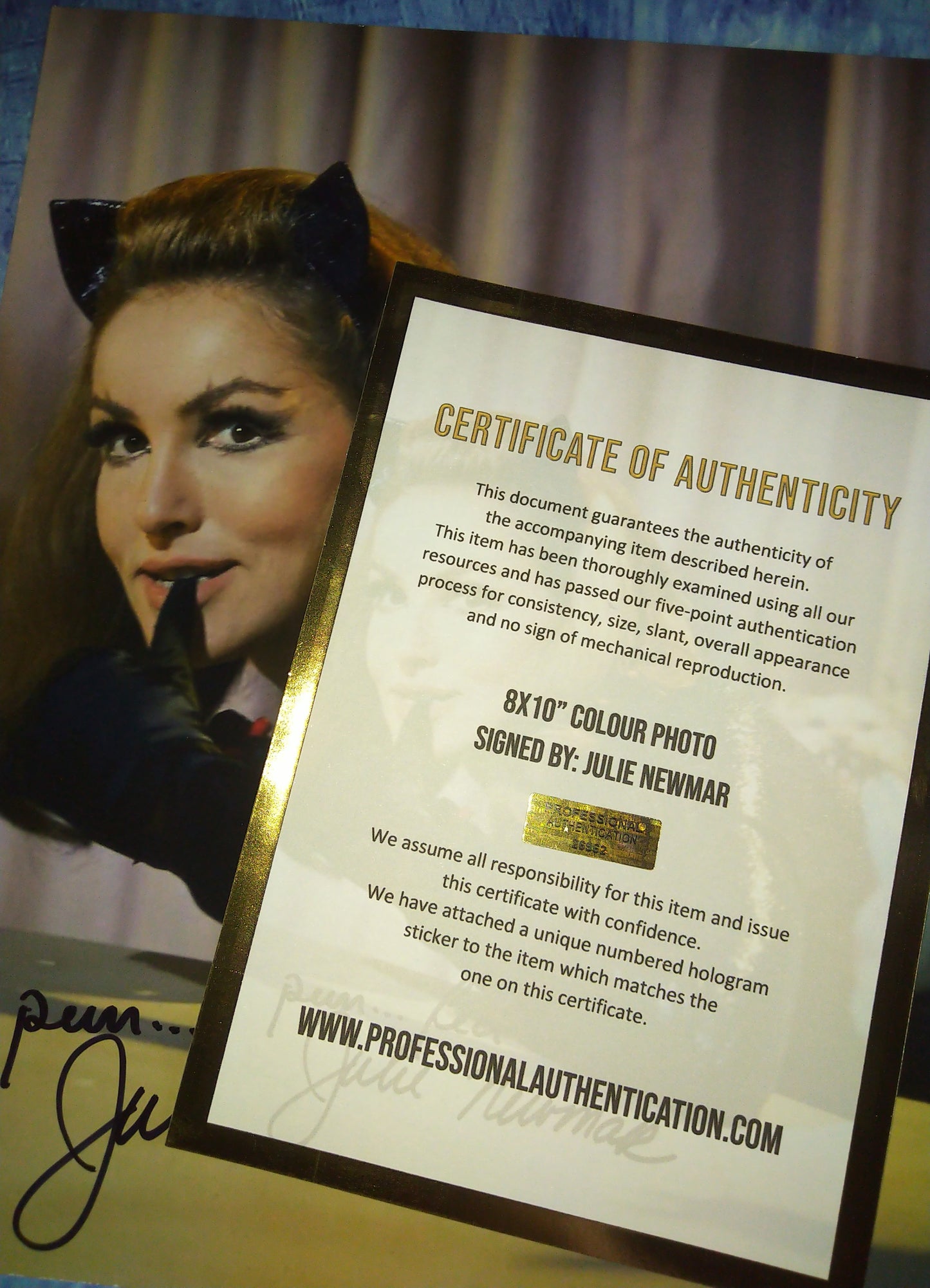 Julie Newmar Hand Signed Autograph 8x10 Photo COA Catwoman