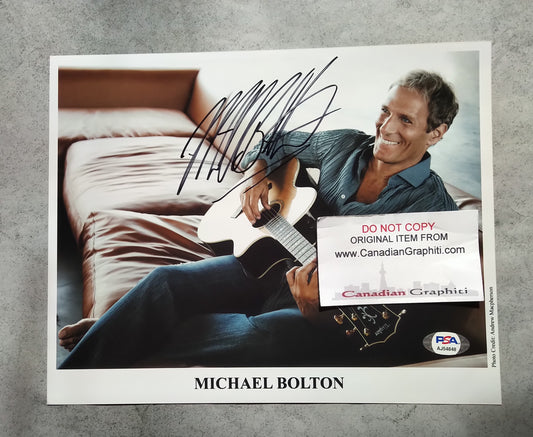 Michael Bolton Hand Signed Autograph 8x10 Photo PSA COA