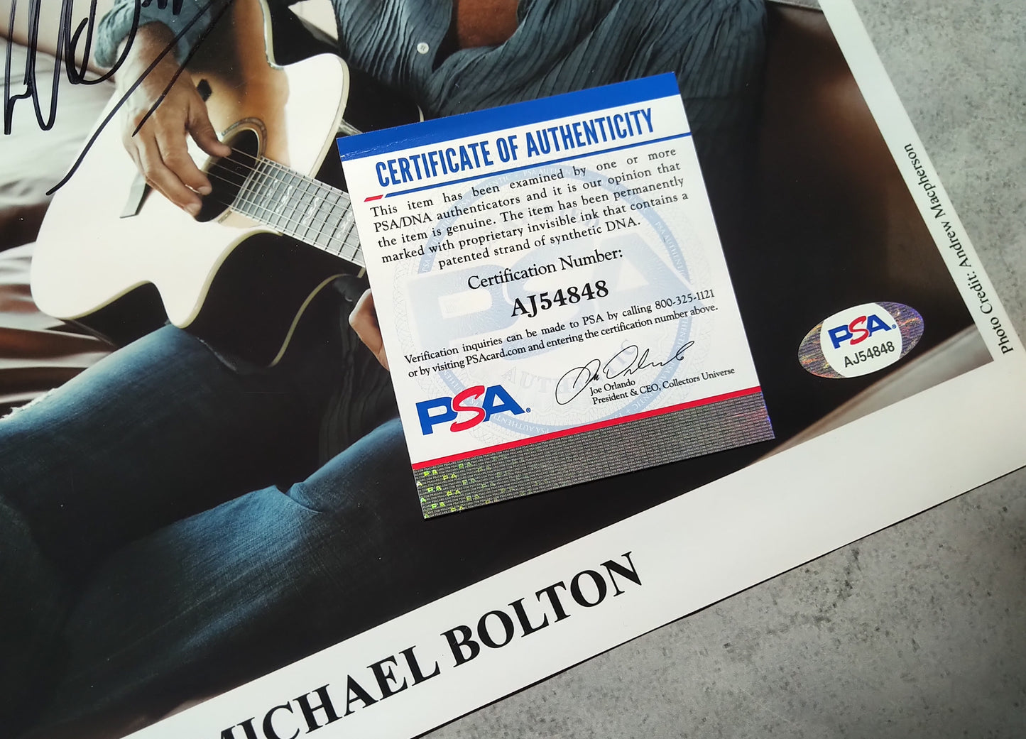 Michael Bolton Hand Signed Autograph 8x10 Photo PSA COA