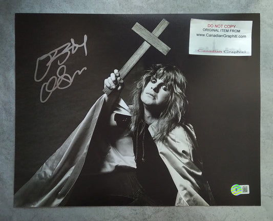 Ozzy Osbourne Hand Signed Autograph 11x14 Photo BAS COA