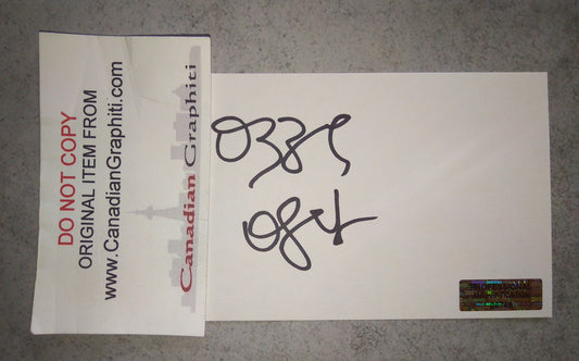 Ozzy Osbourne Hand Signed Autograph Index Card COA