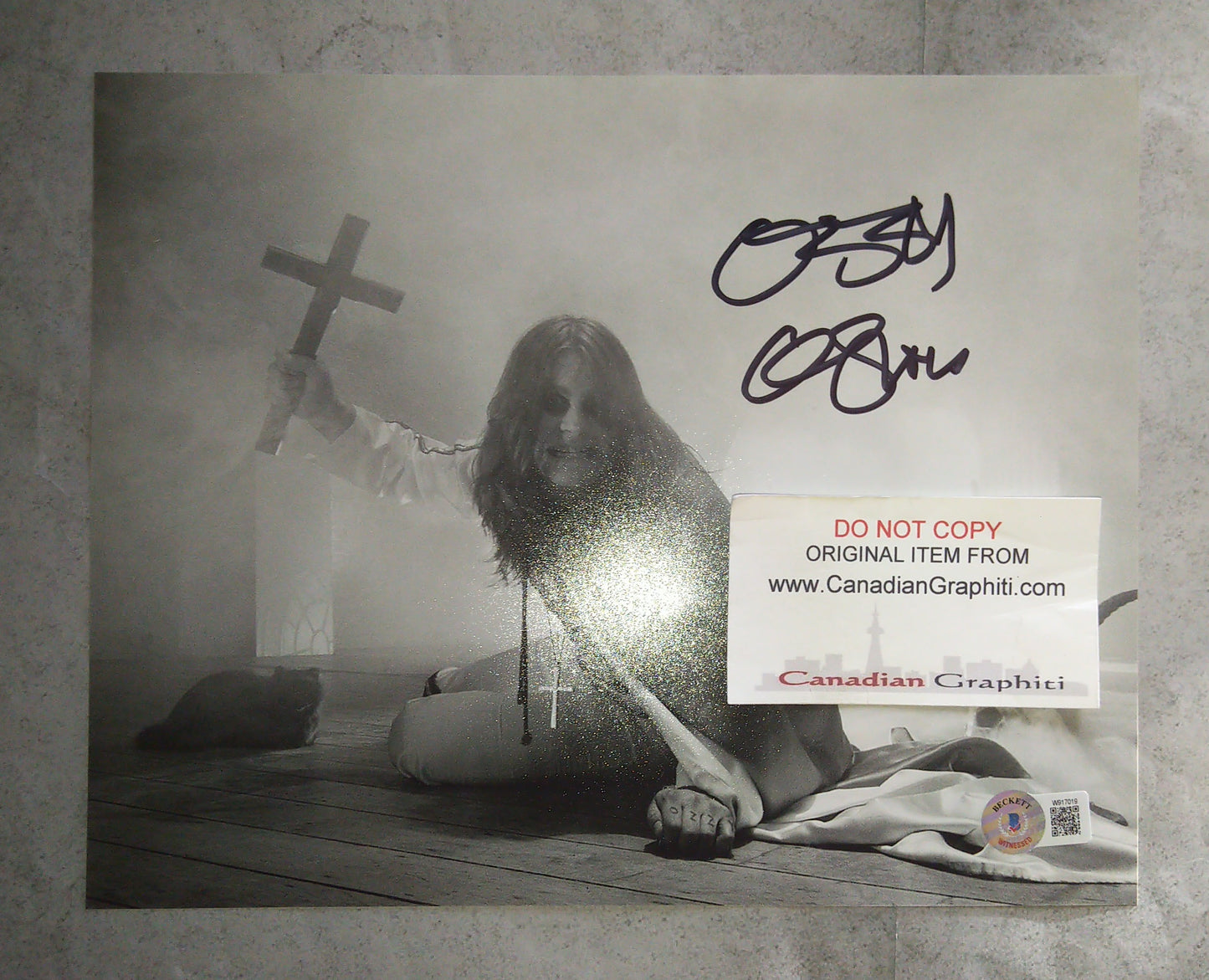 Ozzy Osbourne Hand Signed Autograph 8x10 Photo BAS COA