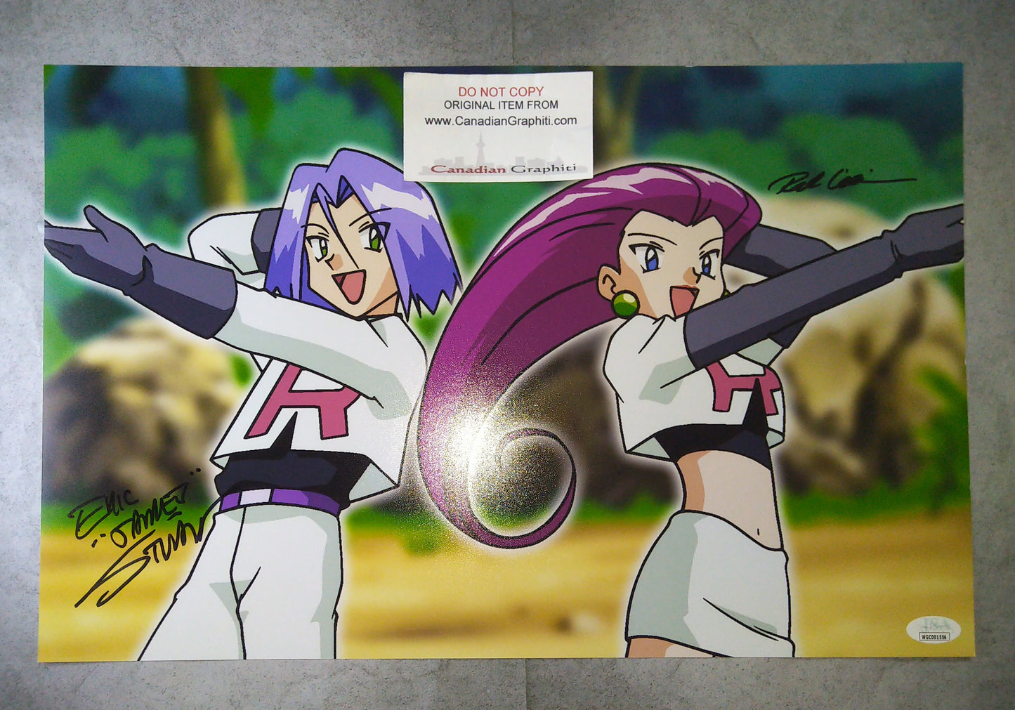 Rachael Lillis & Eric Stuart Hand Signed Autograph 11x17 Photo JSA COA Pokemon