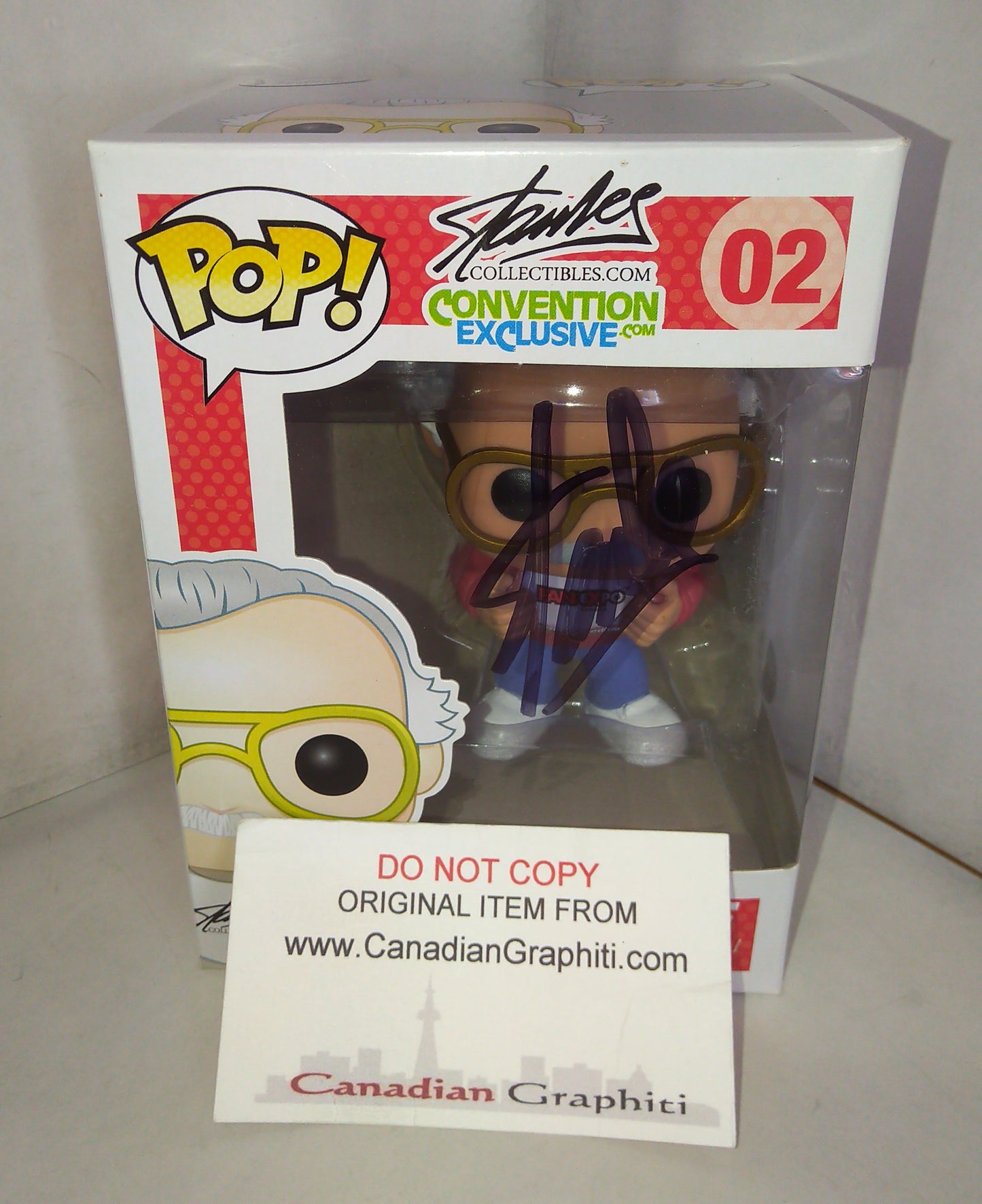 Stan Lee Hand Signed Autograph Convention Exclusive Funko Pop COA Fan Expo Canada