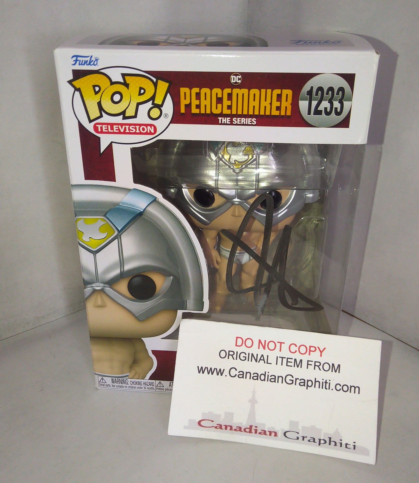 John Cena Hand Signed Autograph Peacemaker Funko Pop COA