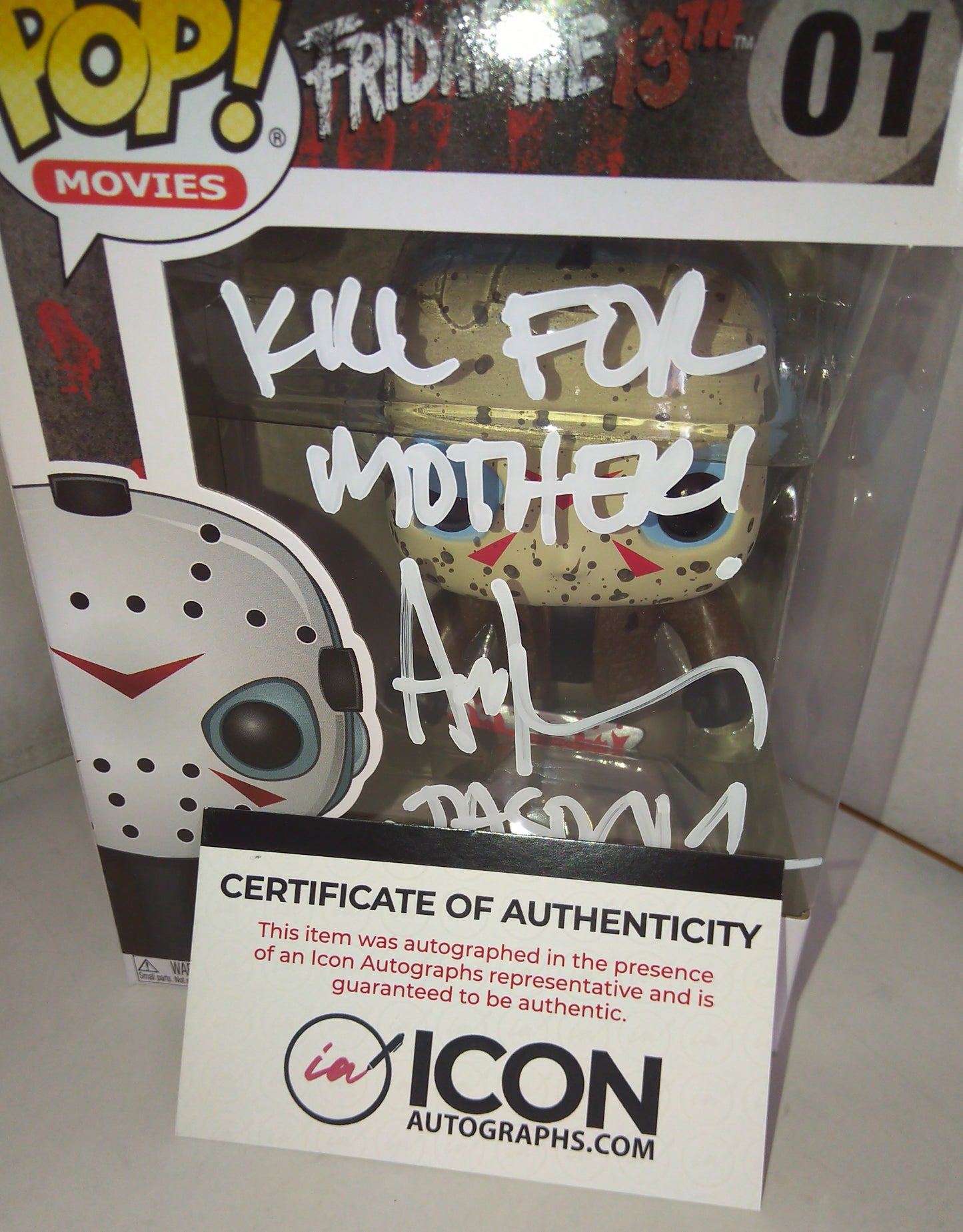 Ari Lehman Hand Signed Autograph Jason Voorhees Funko Pop COA Friday The 13th