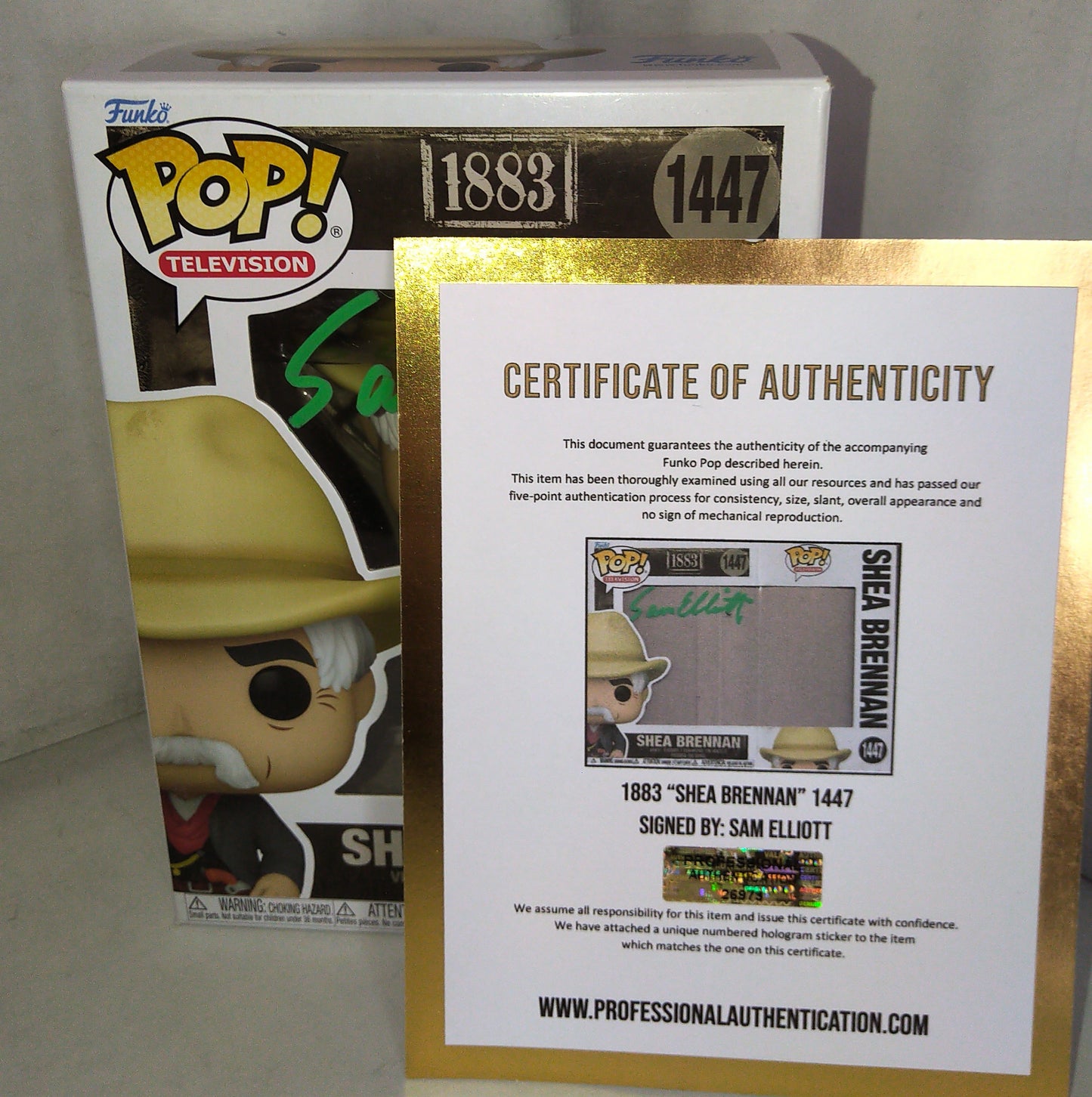 Sam Elliott Hand Signed Autograph Yellowstone 1883 Funko Pop COA