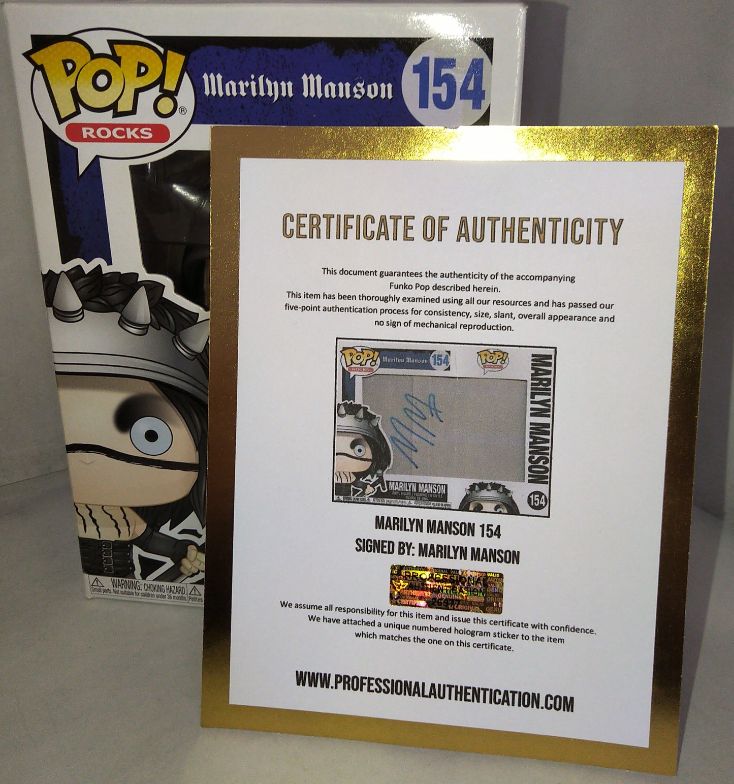 Marilyn Manson Hand Signed Autograph Funko Pop COA