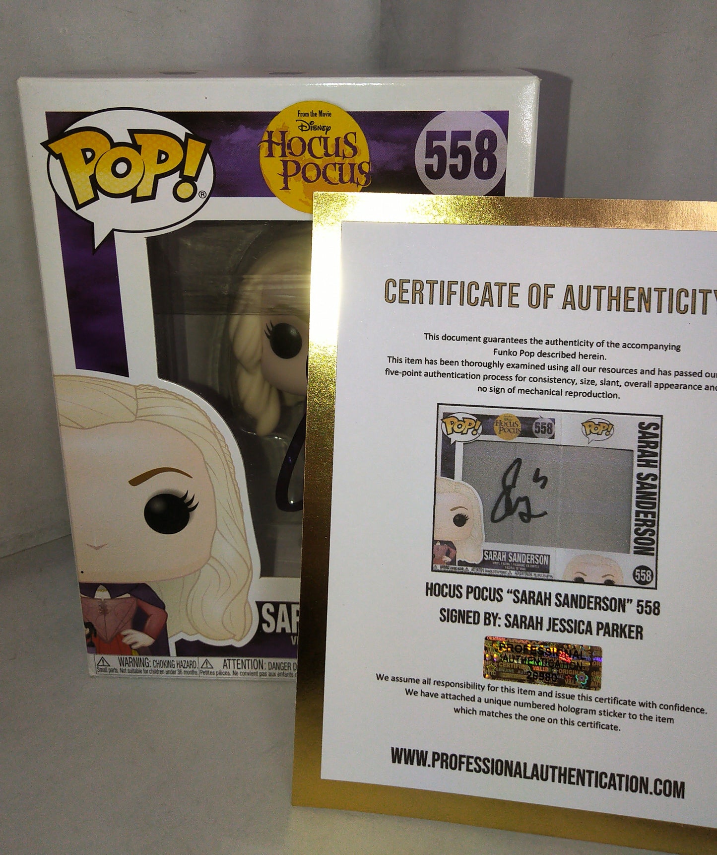 Sarah Jessica Parker Hand Signed Autograph Hocus Pocus Funko Pop COA