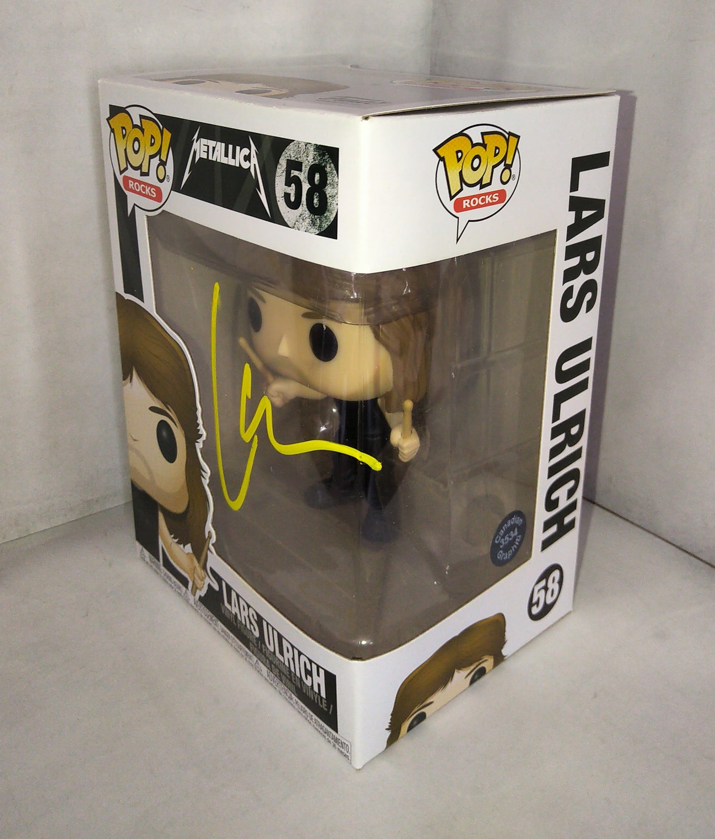 Lars Ulrich Hand Signed Autograph Funko Pop COA Metallica