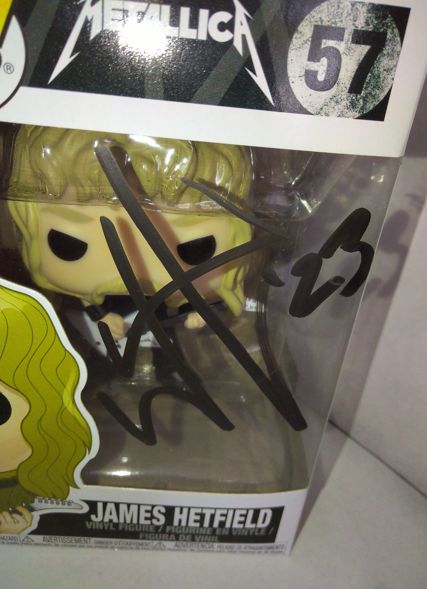 James Hetfield Hand Signed Autograph Funko Pop COA Metallica