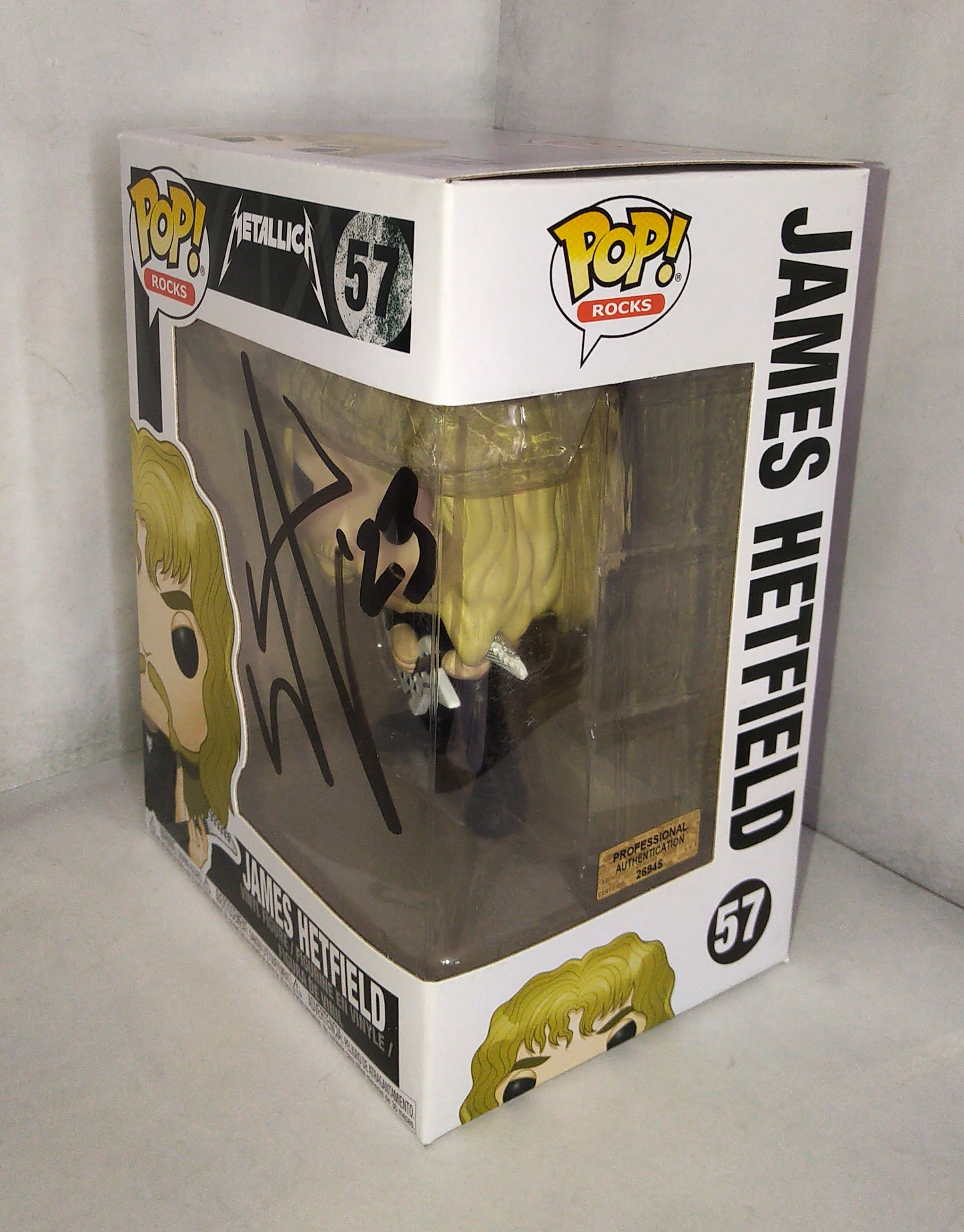 James Hetfield Hand Signed Autograph Funko Pop COA Metallica