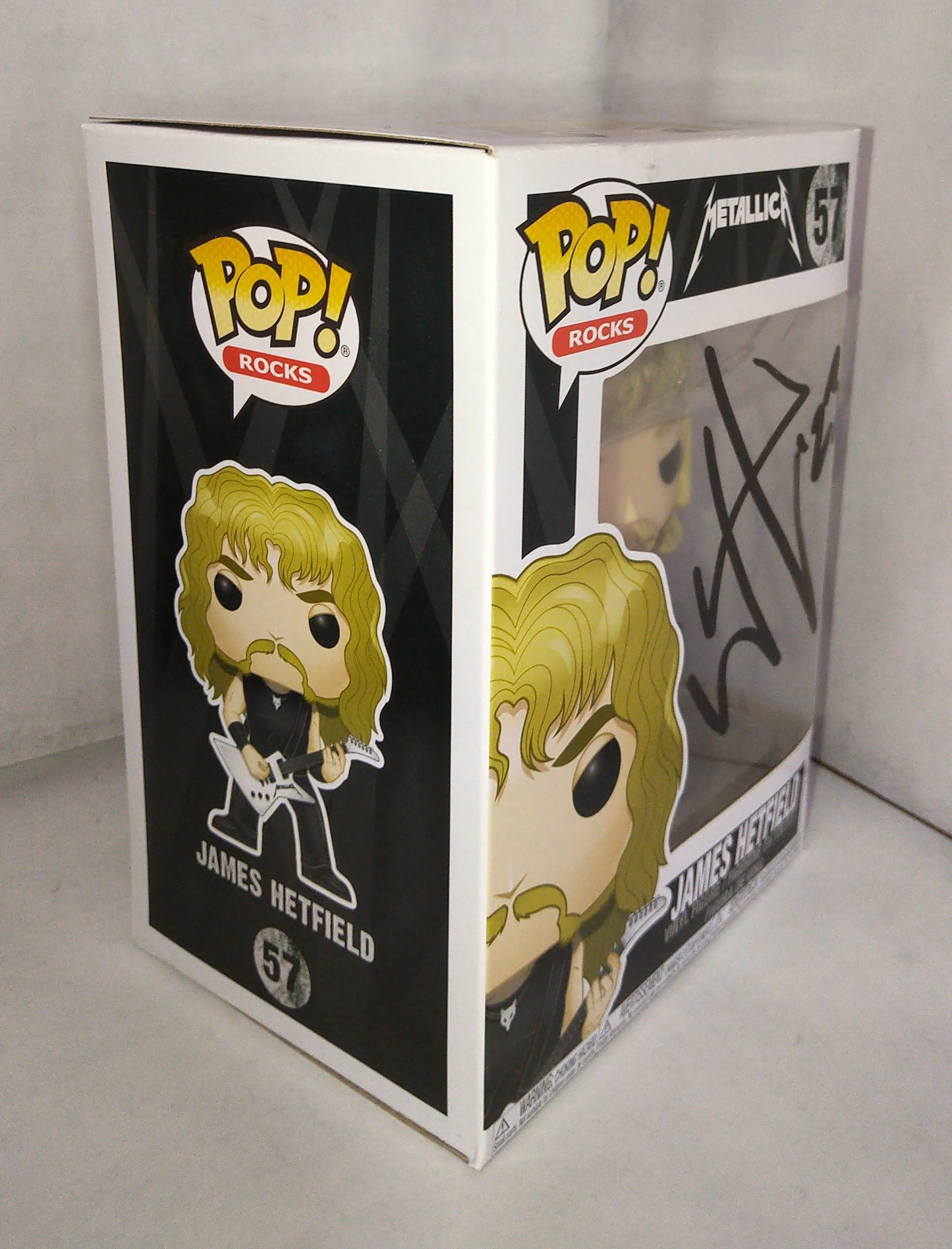 James Hetfield Hand Signed Autograph Funko Pop COA Metallica