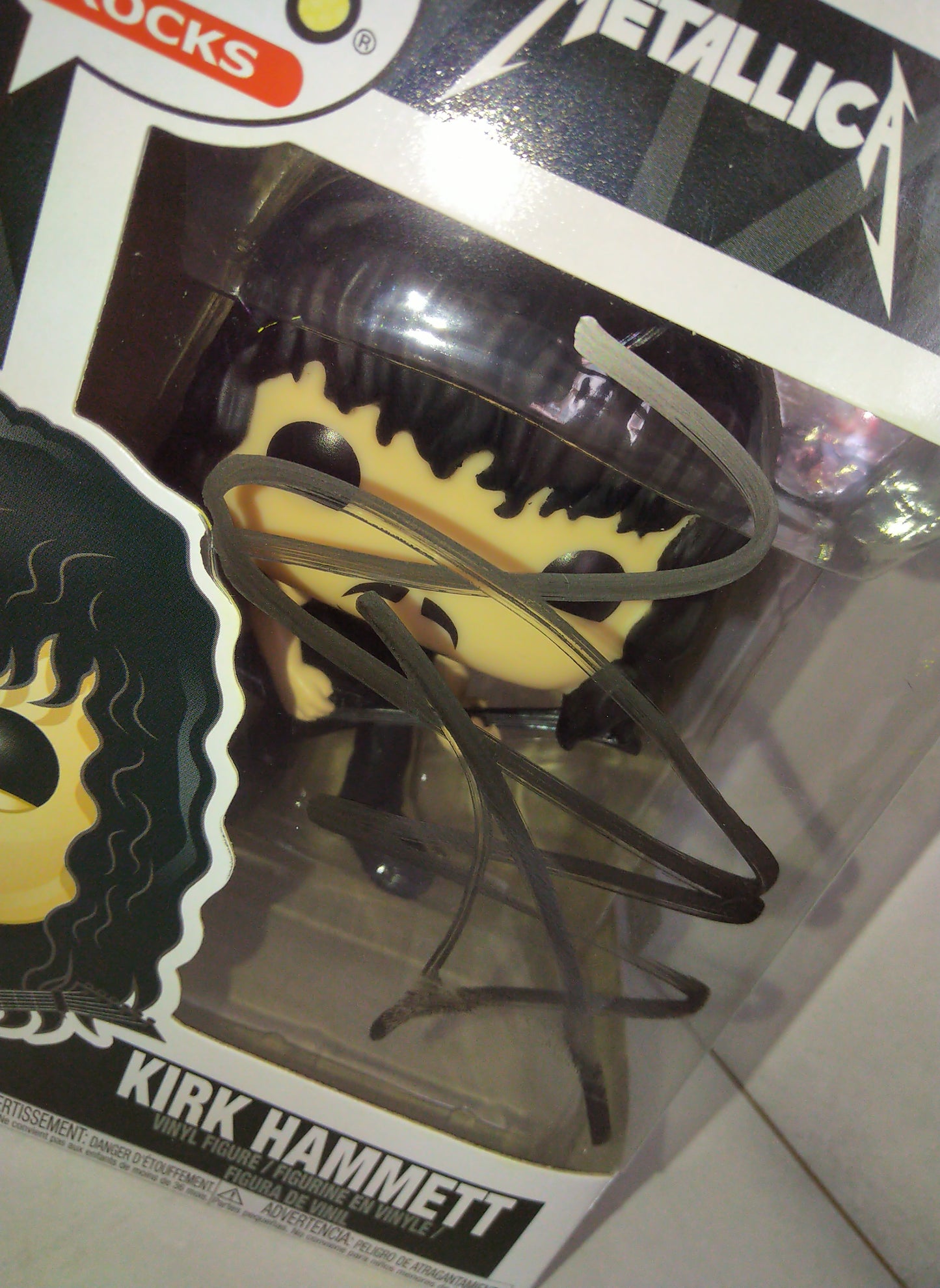 Kirk Hammett Hand Signed Autograph Funko Pop COA Metallica