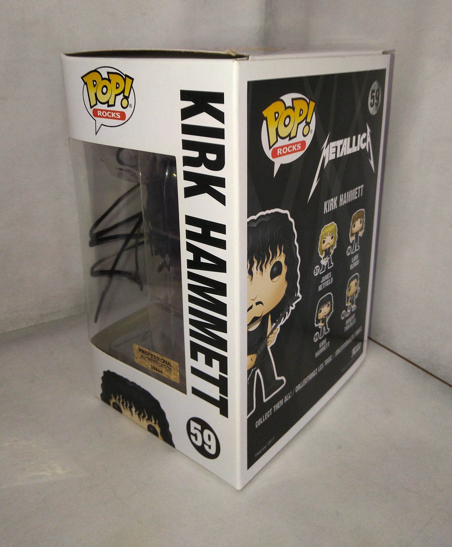 Kirk Hammett Hand Signed Autograph Funko Pop COA Metallica