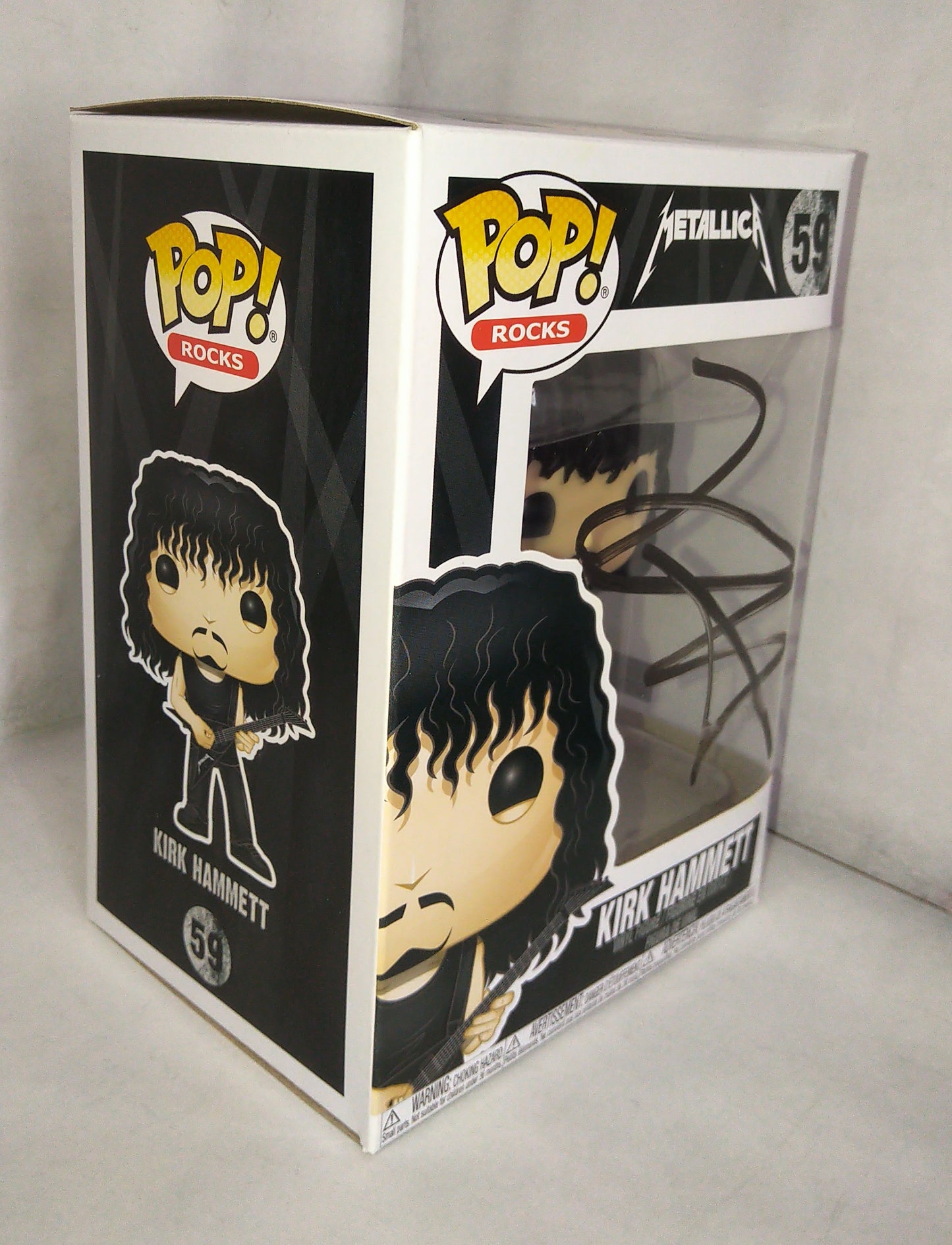 Kirk Hammett Hand Signed Autograph Funko Pop COA Metallica