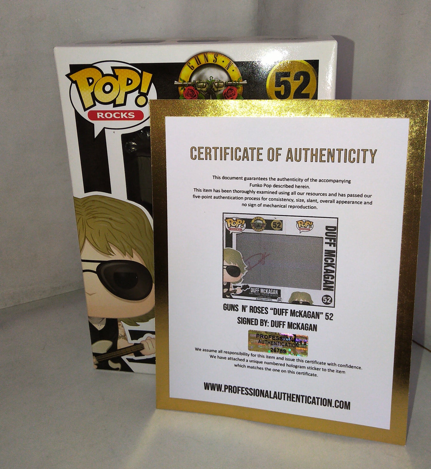 Duff McKagan Hand Signed Autograph Funko Pop COA Guns N Roses