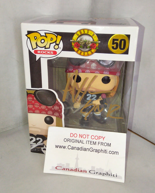 Axl Rose Hand Signed Autograph Funko Pop COA Guns N Roses