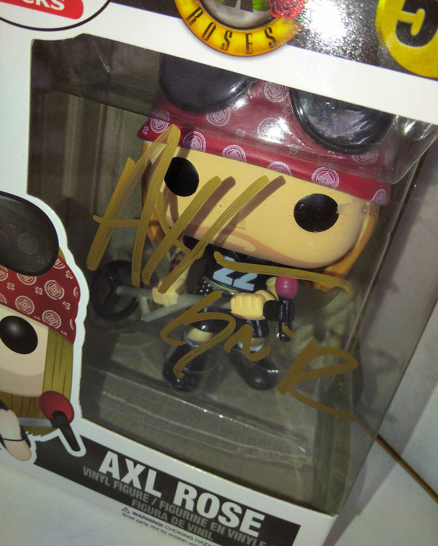 Axl Rose Hand Signed Autograph Funko Pop COA Guns N Roses