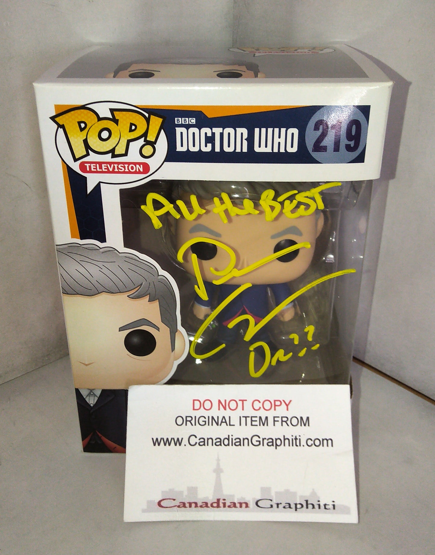 Peter Capaldi Hand Signed Autograph Doctor Who Funko Pop COA