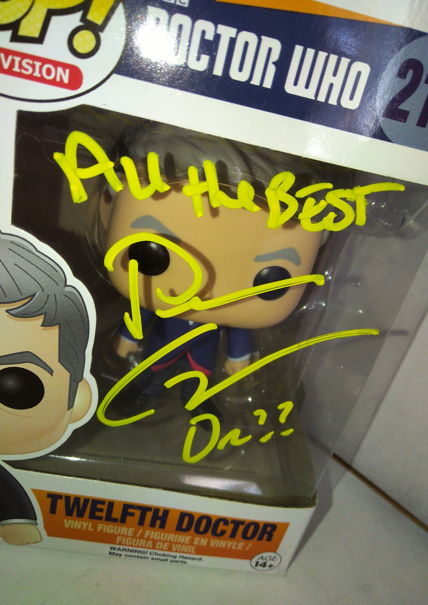 Peter Capaldi Hand Signed Autograph Doctor Who Funko Pop COA