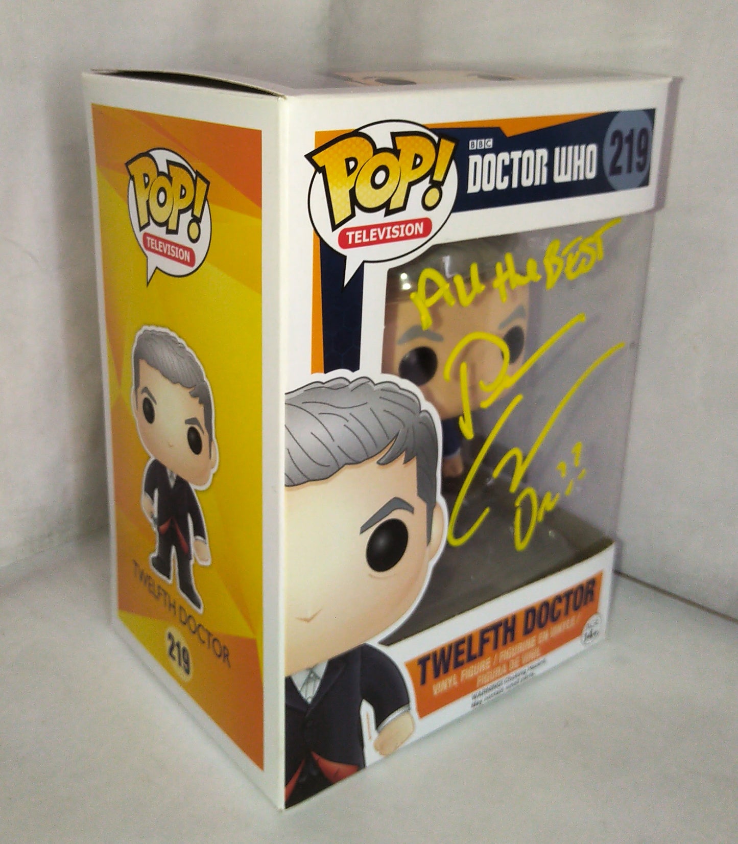 Peter Capaldi Hand Signed Autograph Doctor Who Funko Pop COA