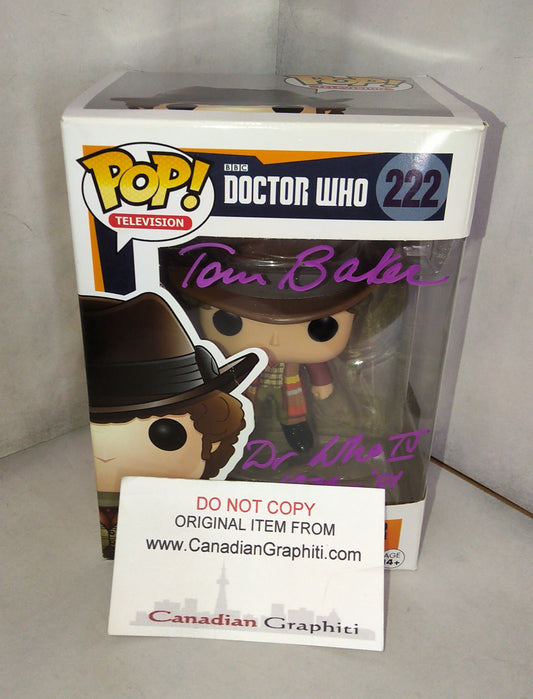 Tom Baker Hand Signed Autograph Doctor Who Funko Pop COA