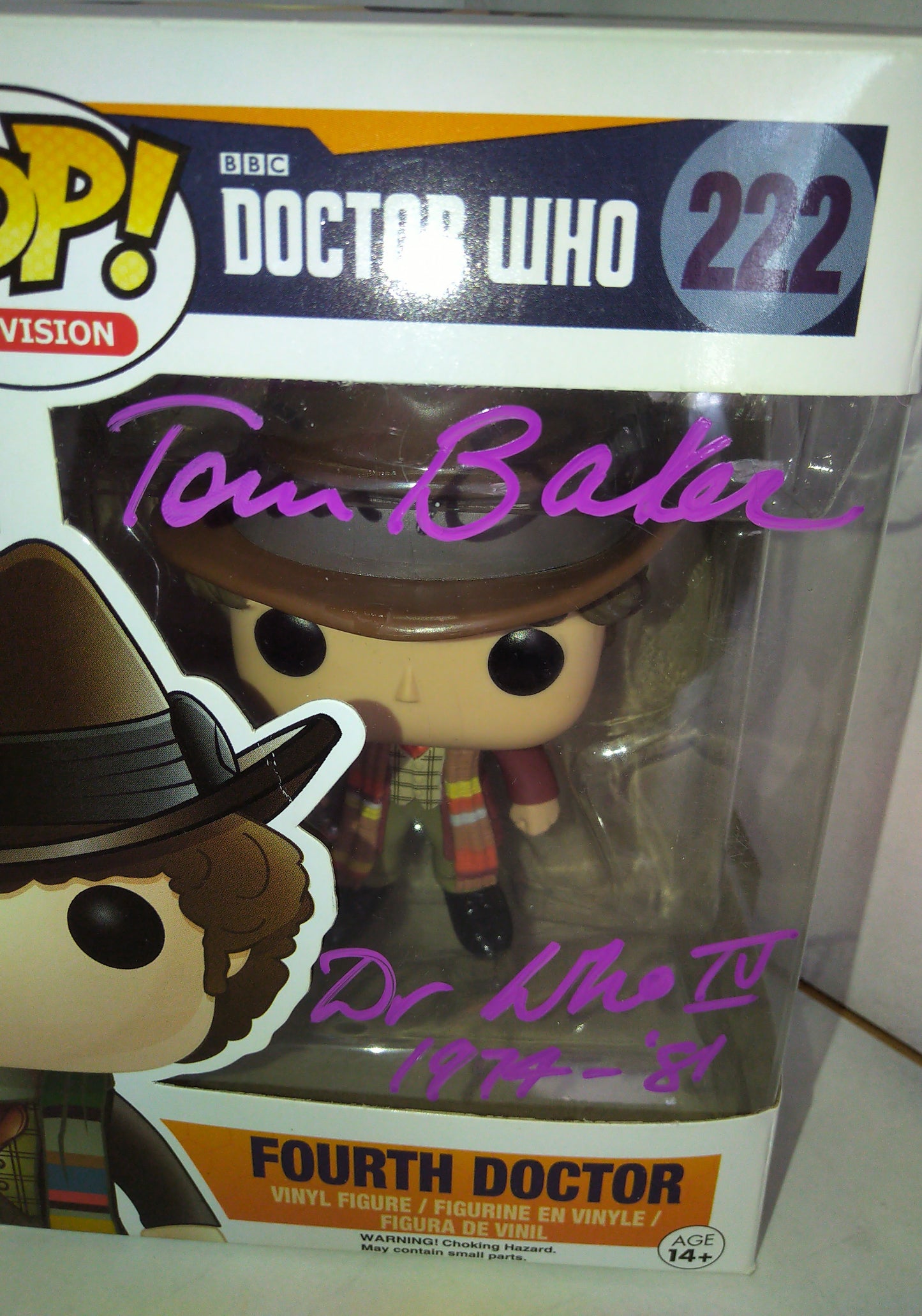 Tom Baker Hand Signed Autograph Doctor Who Funko Pop COA